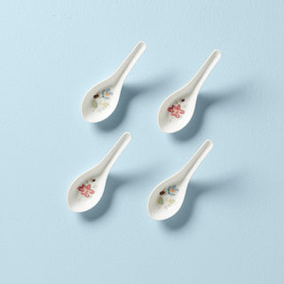 Lenox Butterfly Meadow Soup Spoons, Set of 4, porcelain