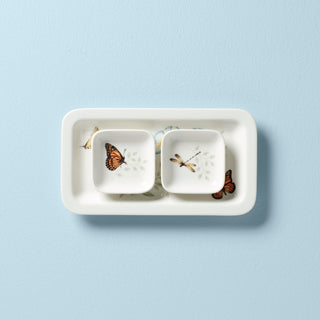 Lenox Butterfly Meadow Sushi Plate & Bowls, porcelain