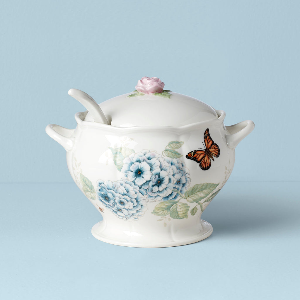 Lenox Butterfly Meadow 2-Piece Tureen & Ladle Set, porcelain (view 2)