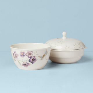 Lenox Butterfly Meadow 3-Piece Stackable Bowl Set, porcelain (view 3)