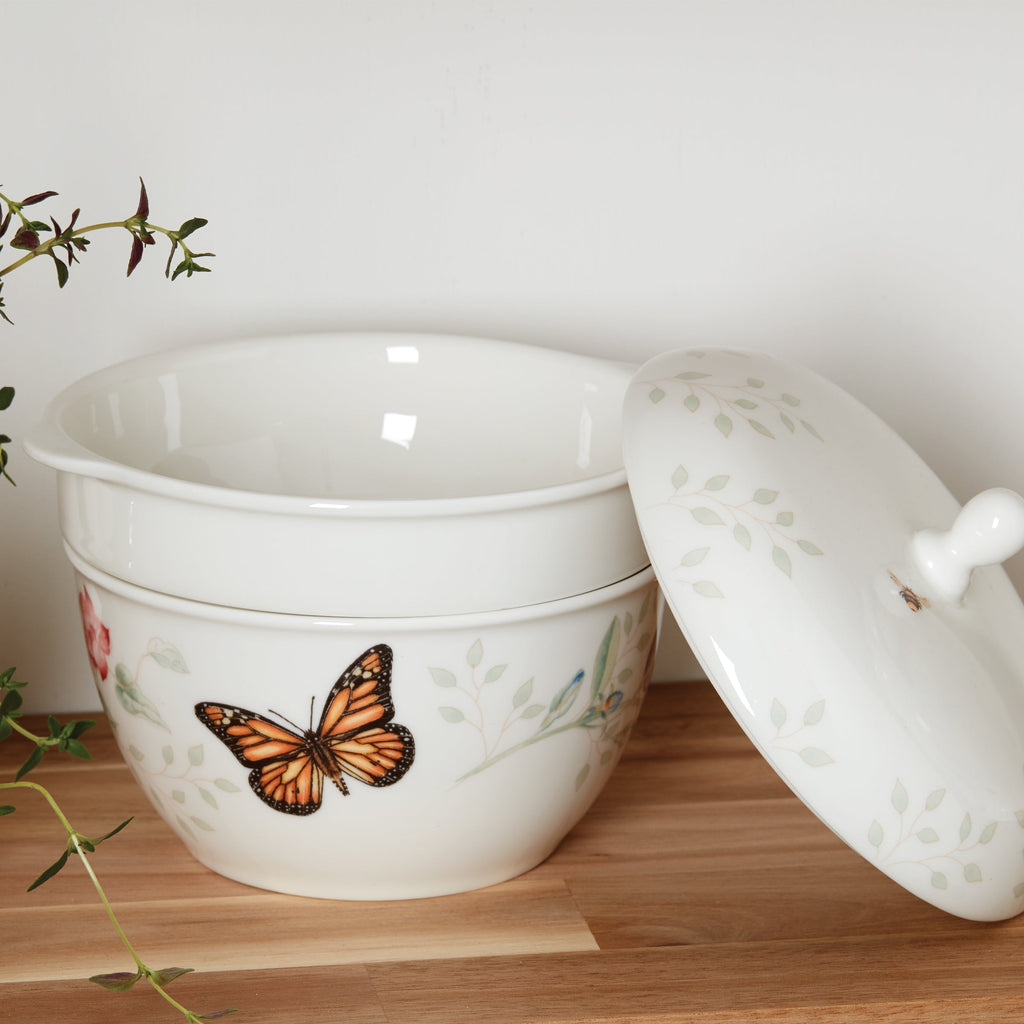 Lenox Butterfly Meadow 3-Piece Stackable Bowl Set, porcelain (view 5)