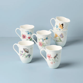 Lenox Butterfly Meadow Mugs, Set of 6, porcelain (view 2)