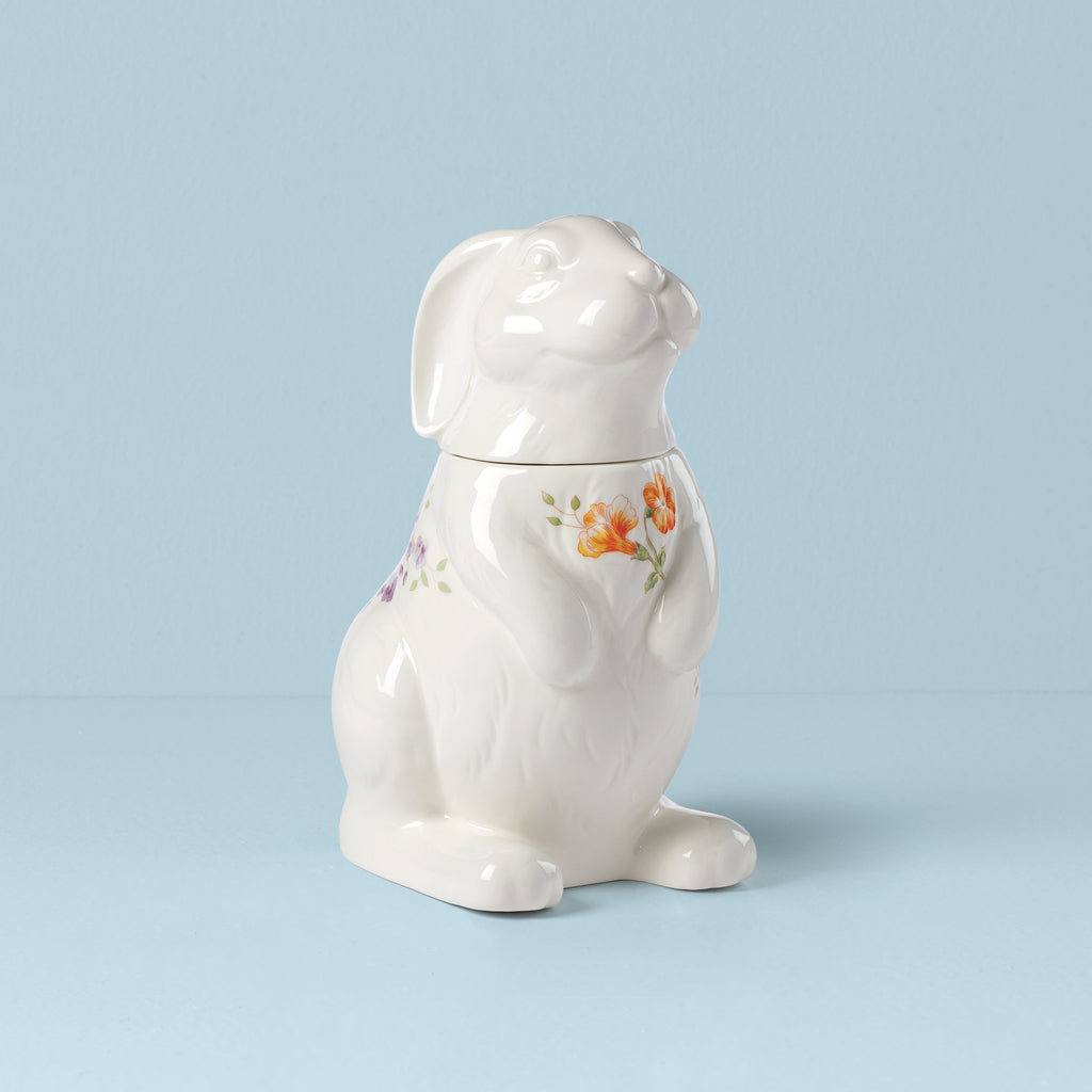 Lenox Butterfly Meadow Bunny Cookie Jar, porcelain