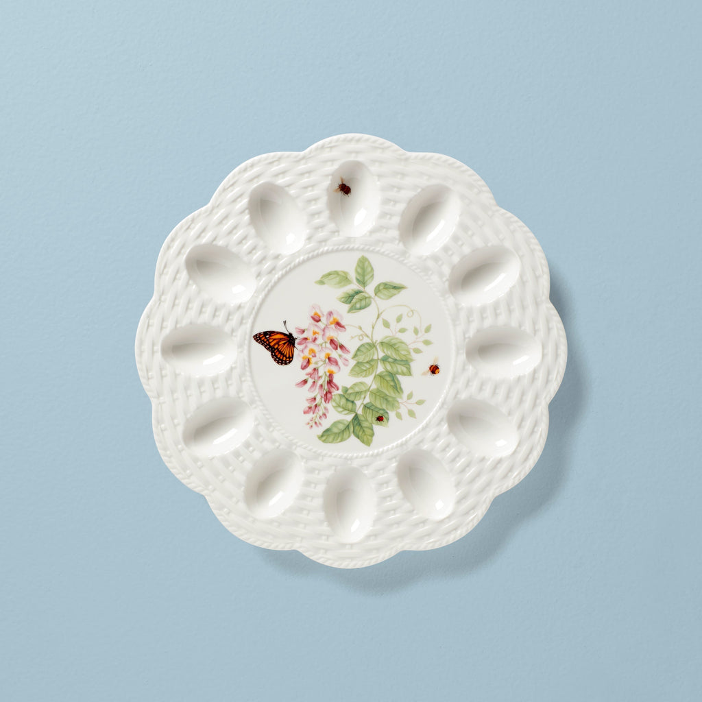 Lenox Butterfly Meadow Egg Tray, porcelain