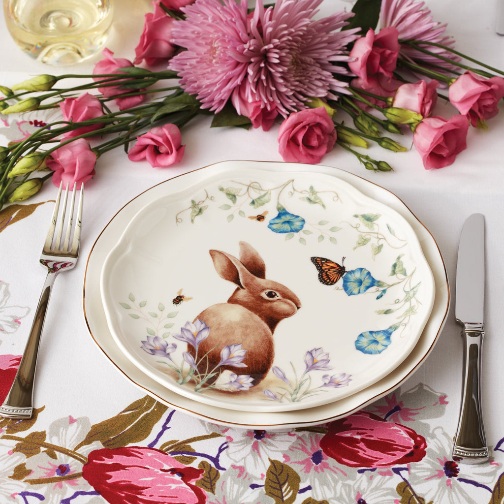 Lenox Butterfly Meadow Bunny Accent Plates, Set of 4, porcelain (view 4)