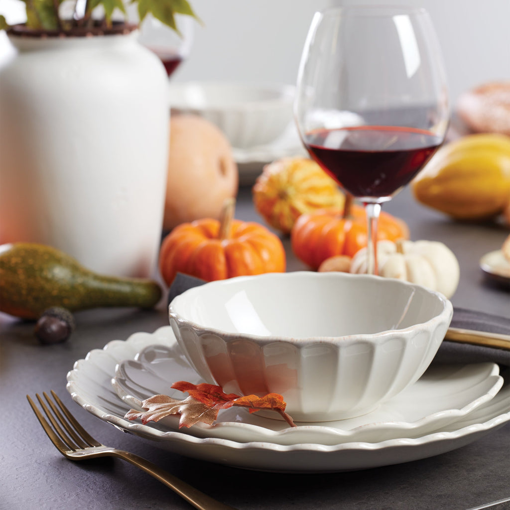 Lenox French Perle Scallop White 12-Piece Dinnerware Set, stoneware (view 11)