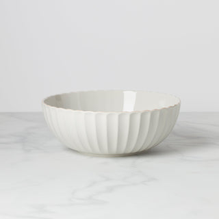 Lenox French Perle Scallop White Serving Bowl, stoneware