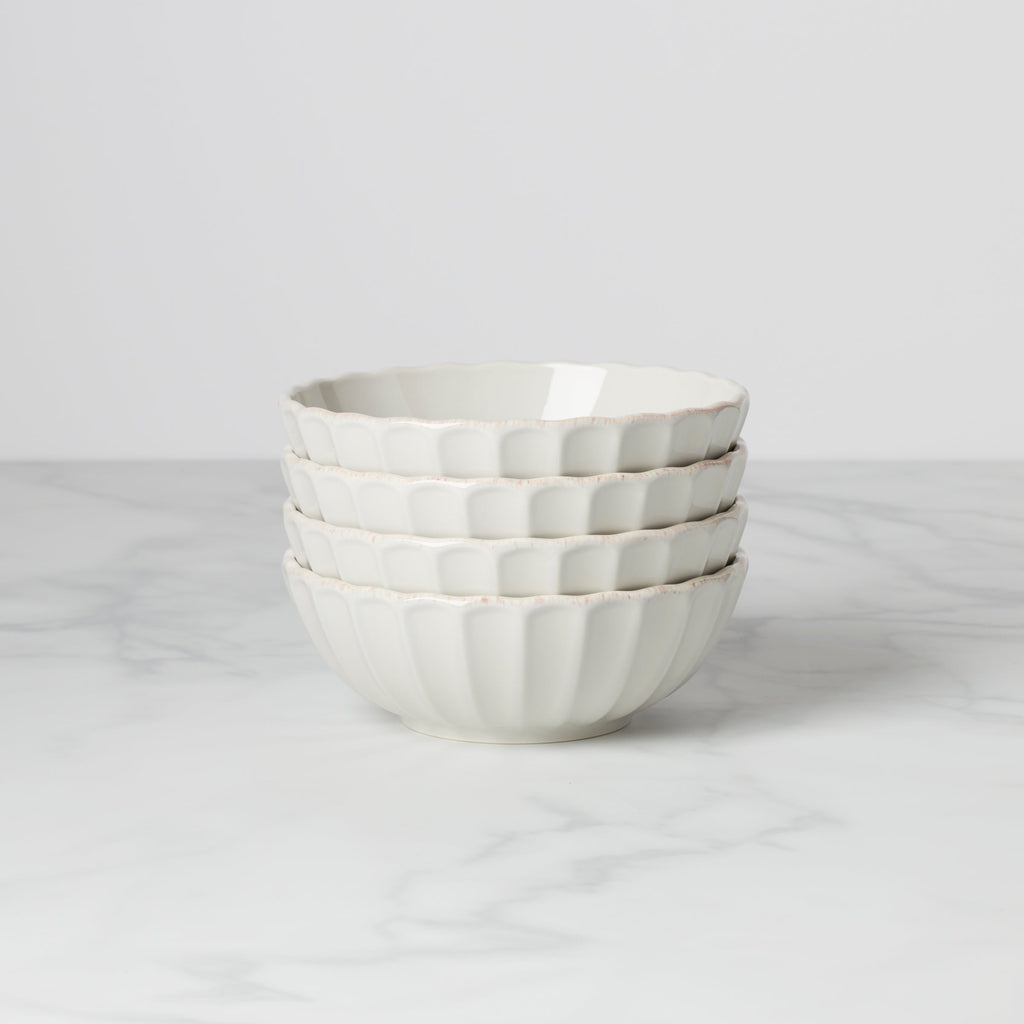 Lenox French Perle Scallop White All-Purpose Bowls, Set of 4, stoneware (view 6)