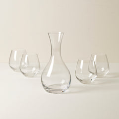 Lenox Tuscany Classics Decanter & Stemless Wine Glass Set, european glass