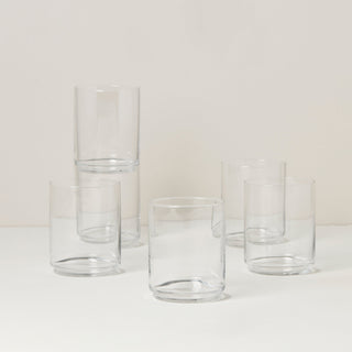 Lenox Tuscany Classics Stackable Clear Tall Glasses, Set of 6, glass