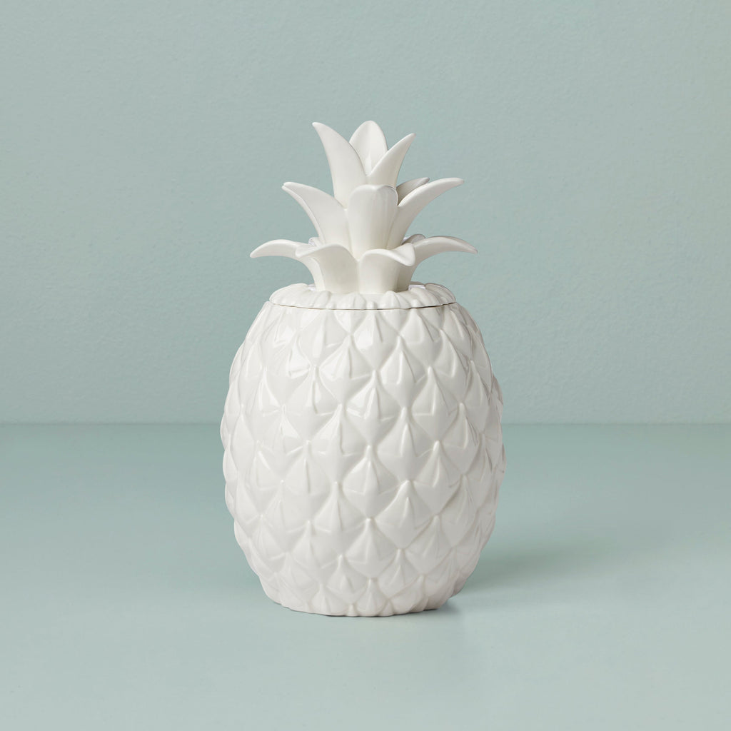 Lenox Wicker Creek Pineapple Cookie Jar, porcelain
