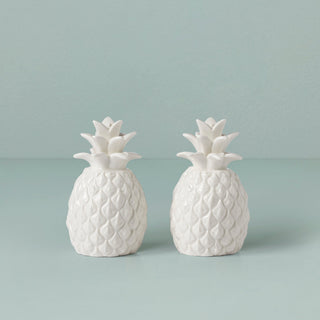 Lenox Wicker Creek Pineapple Salt & Pepper Set, porcelain