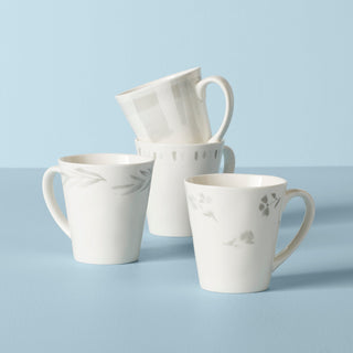 Lenox Oyster Bay Assorted Mugs, Set of 4, porcelain