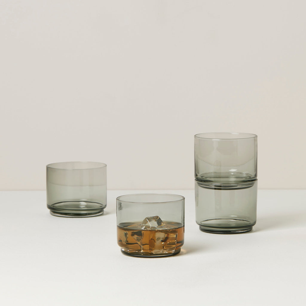 Lenox Tuscany Classics Stackable Smoke Short Glasses, Set of 4, glass (view 2)