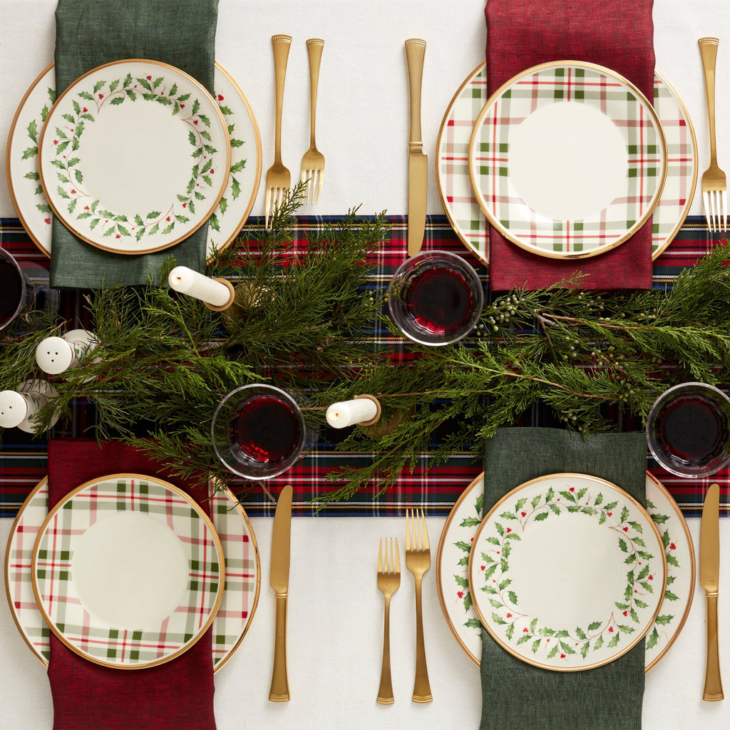 Lenox Holiday Plaid Dinner Plates, Set of 4, porcelain (view 2)