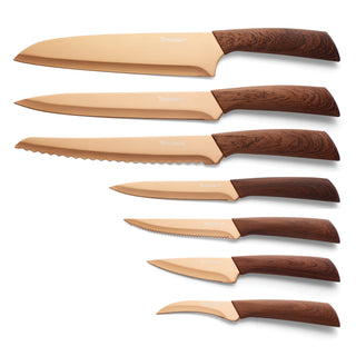 Hampton Forge Raintree Copper 13-Piece Cutlery Block Set, stainless steel/wood (view 4)