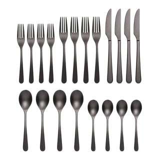 Oneida Kenbrook Black Vintage 20-Piece Flatware Set, 18/0 stainless steel (view 3)