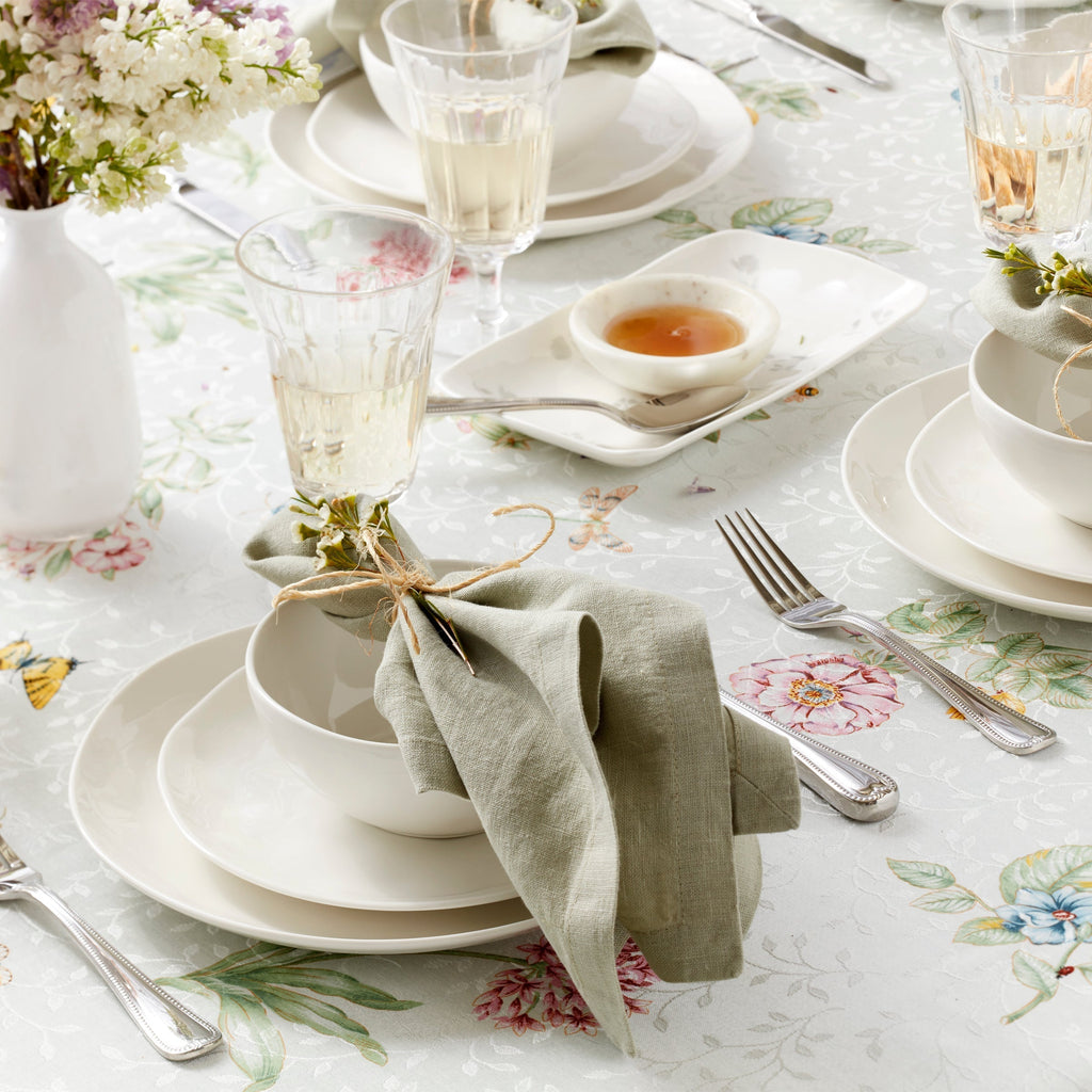 Lenox Bay Colors White 12-Piece Dinnerware Set, porcelain (view 5)
