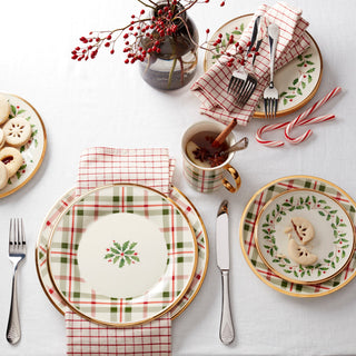 Lenox Holiday Plaid Dinner Plates, Set of 4, porcelain (view 9)
