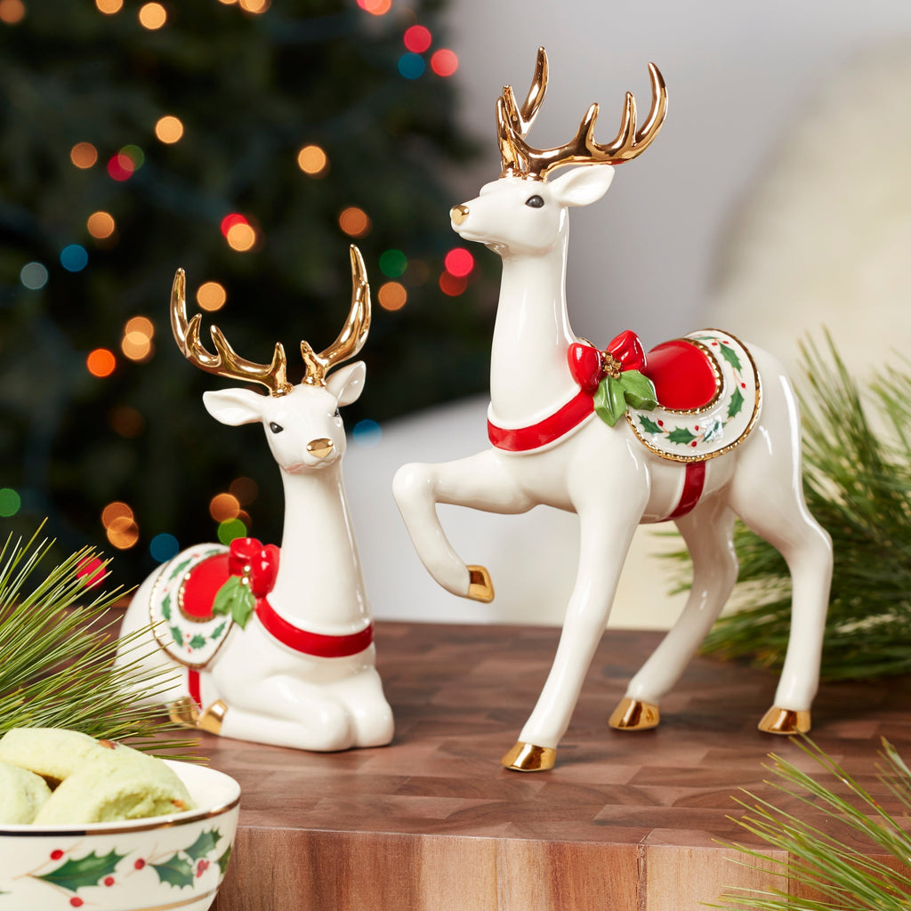 Lenox Laying Reindeer Figurine, porcelain (view 4)