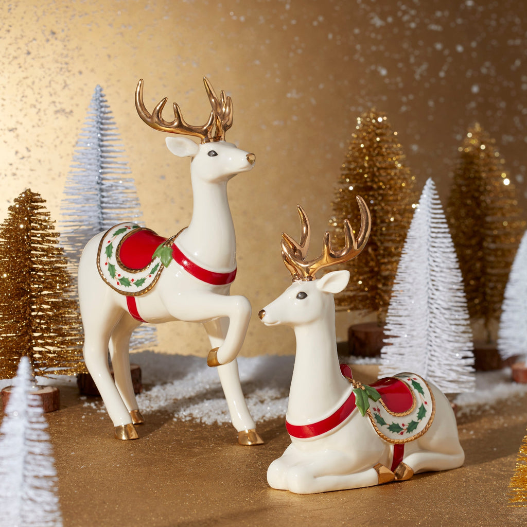 Lenox Laying Reindeer Figurine, porcelain (view 2)