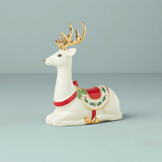 Lenox Laying Reindeer Figurine, porcelain