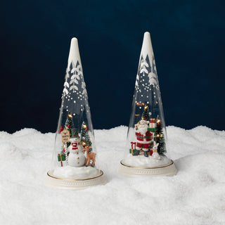 Lenox Merry & Magical North Pole Snowman Scene, porcelain/glass (view 3)