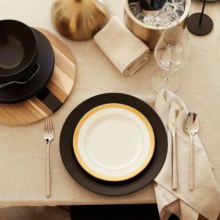 Lenox LX Collective Black 12-Piece Dinnerware Set, porcelain (view 2)