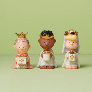 Lenox Peanuts Christmas Pageant 3 Kings Figurine, porcelain