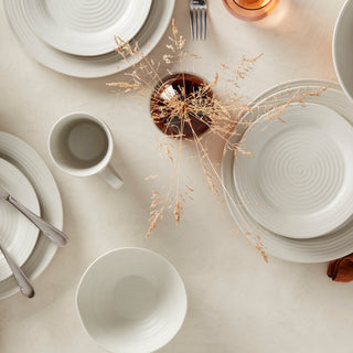Oneida Ridge White 12-Piece Dinnerware Set, stoneware (view 12)
