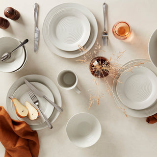 Oneida Ridge White 12-Piece Dinnerware Set, stoneware (view 9)