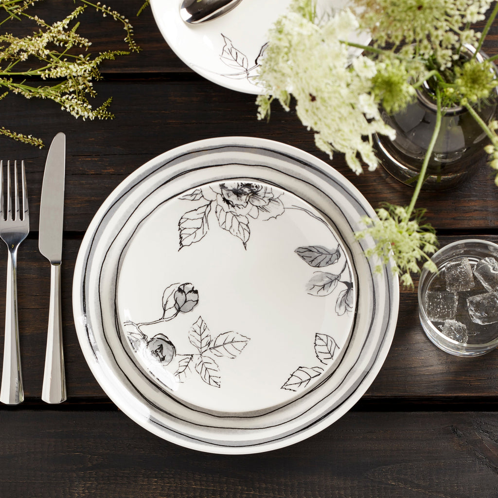 Oneida Sketchbook 12-Piece Dinnerware Set, porcelain (view 2)
