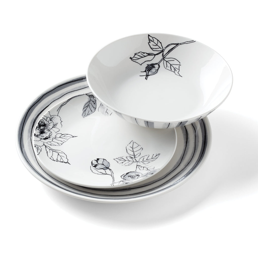 Oneida Sketchbook 12-Piece Dinnerware Set, porcelain (view 7)