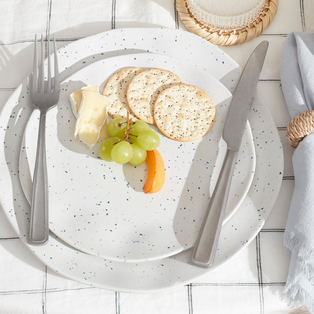 Oneida Terrazzo Melamine Cream 12-Piece Dinnerware Set, melamine (view 3)