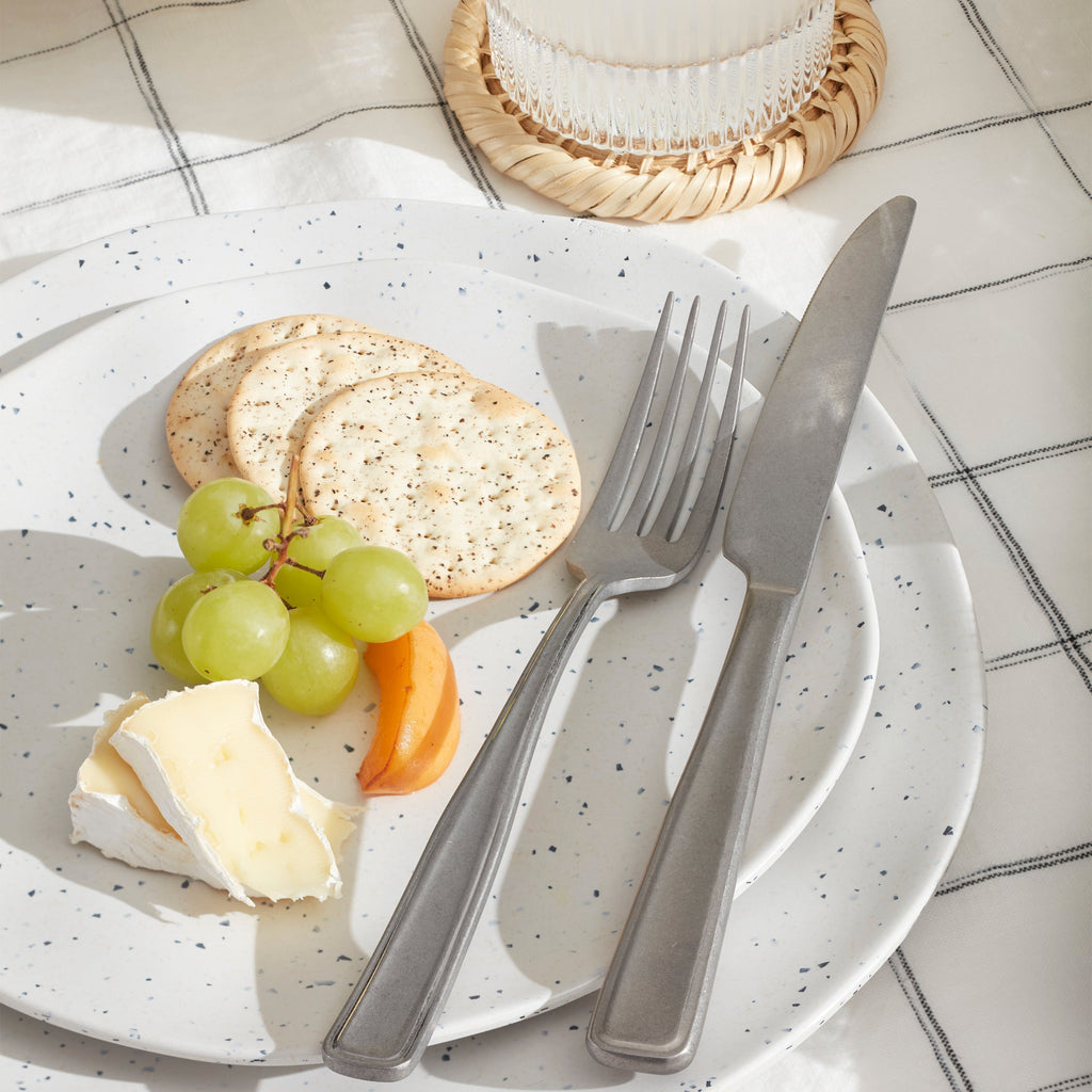 Oneida Terrazzo Melamine Cream 12-Piece Dinnerware Set, melamine (view 4)