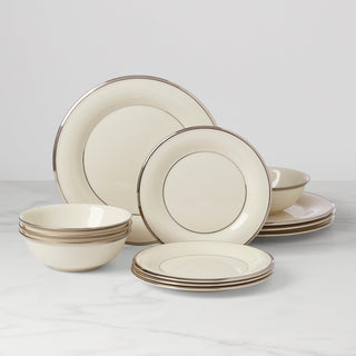 Lenox Solitaire 12-Piece Dinnerware Set, porcelain