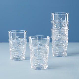 Lenox Butterfly Meadow Clear Tall Glasses, Set of 4, glass