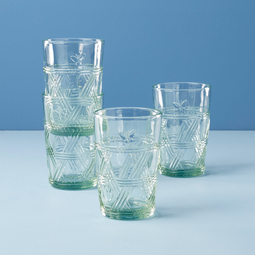 Lenox Butterfly Meadow Green Tall Glasses, Set of 4, glass