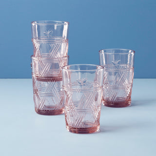 Lenox Butterfly Meadow Pink Tall Glasses, Set of 4, glass