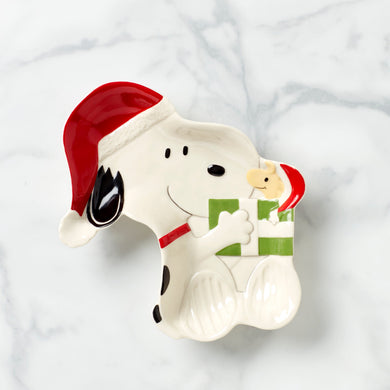 Lenox Snoopy Christmas Candy Dish, porcelain