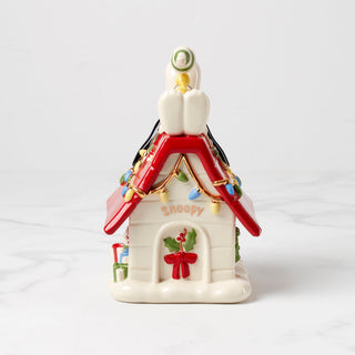 Lenox Snoopy Christmas Covered Candy Dish, porcelain (view 3)