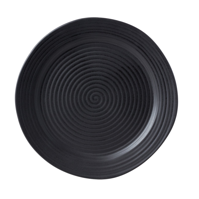Oneida Ridge Black Dinner Plate, stoneware (view 2)