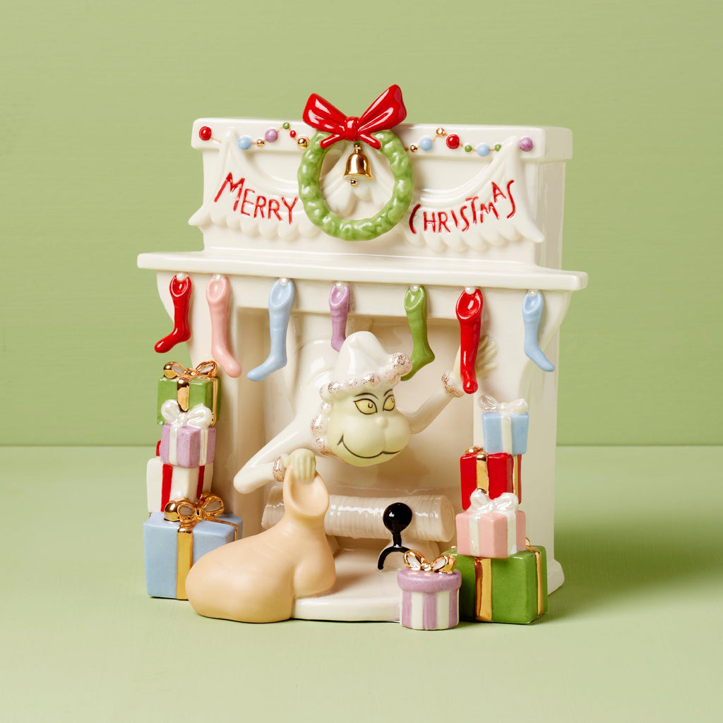 Lenox Grinch Stealing Stockings Figurine, porcelain