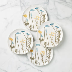 Lenox Wildflowers Accent Plates, Set of 4, stoneware