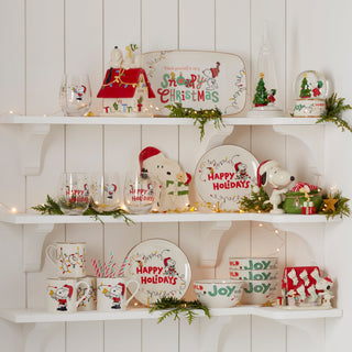 Lenox Snoopy Christmas 12-Piece Dessert Set, porcelain (view 4)