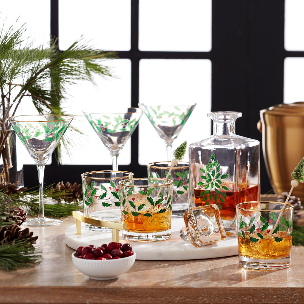 Lenox Holiday 5-Piece Decanter & Whiskey Glass Set, glass (view 3)