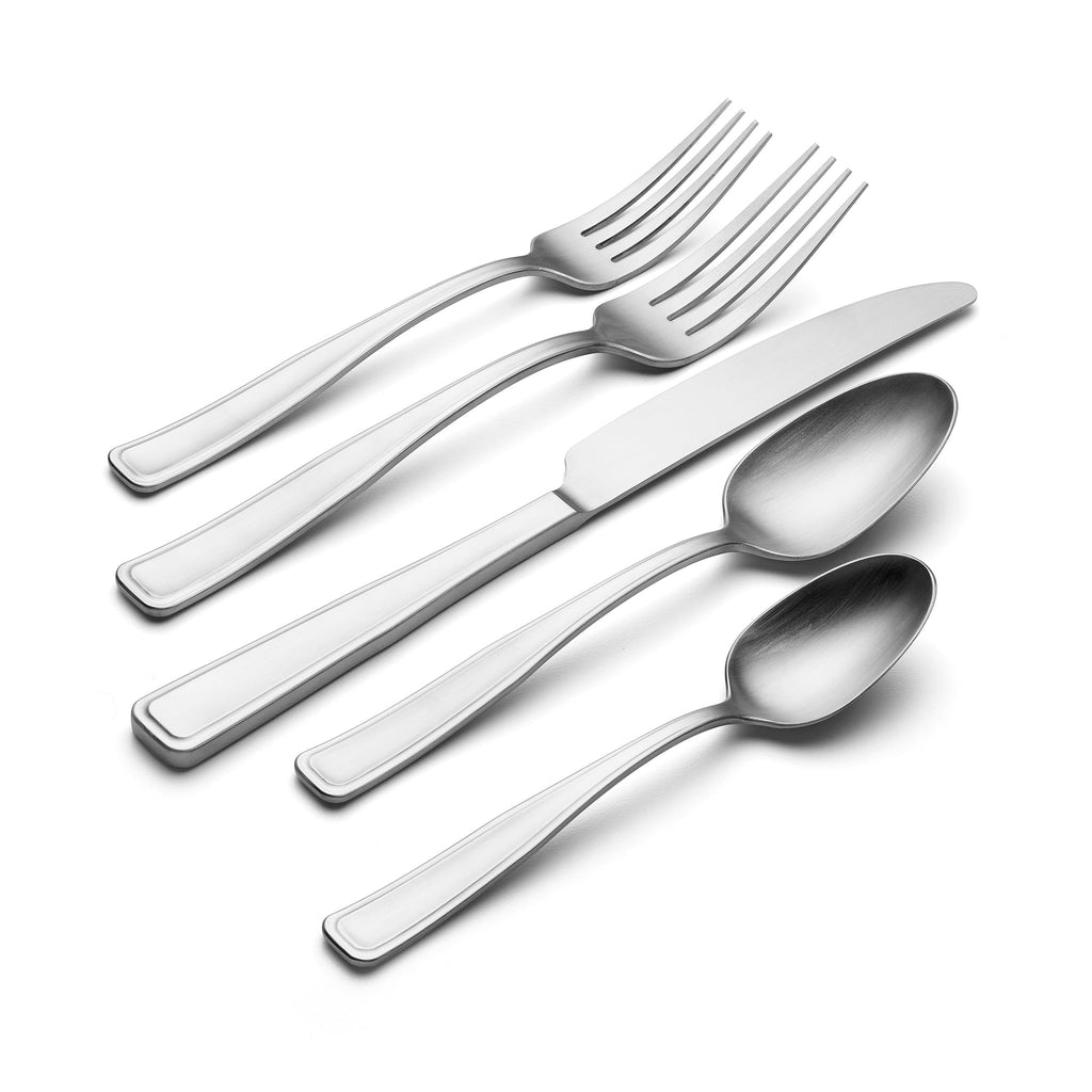 Oneida Reid Satin 20-Piece Flatware Set, 18/0 stainless steel (view 2)