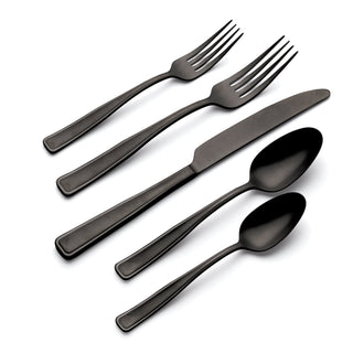 Oneida Reid Black Vintage 20-Piece Flatware Set, 18/0 stainless steel (view 3)