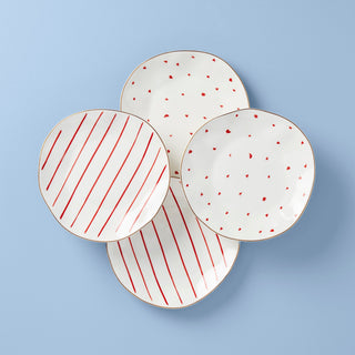 Lenox Garnet Bay 4-Piece Dessert Set, porcelain