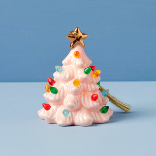 Lenox Treasured Traditions Pink Lit Tree Ornament, porcelain